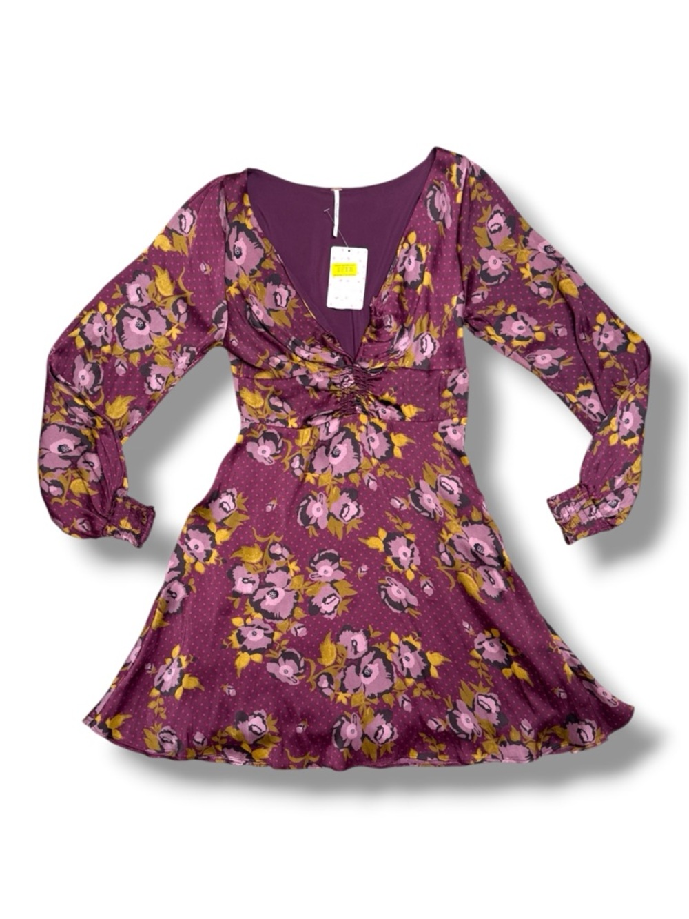 Free People Satin Floral Morning Light Dress 2